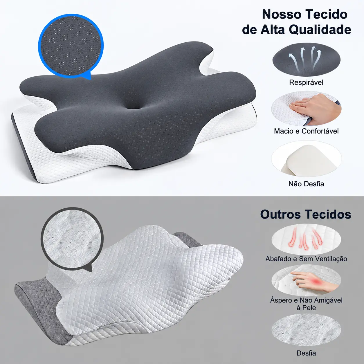 Detalhe 3 do travesseiro CloudNest